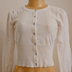 Cotton cardigan with buttons that sparkle like 💎